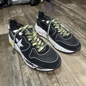 Golden Goose Running Sole Men Size 43 Bluette Leather Silver Star ( Read )